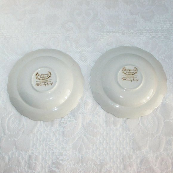 Ridgway OLD COUNTRY SPRAYS 2 Saucers Floral England Vintage Cottagecore - Picture 4 of 5